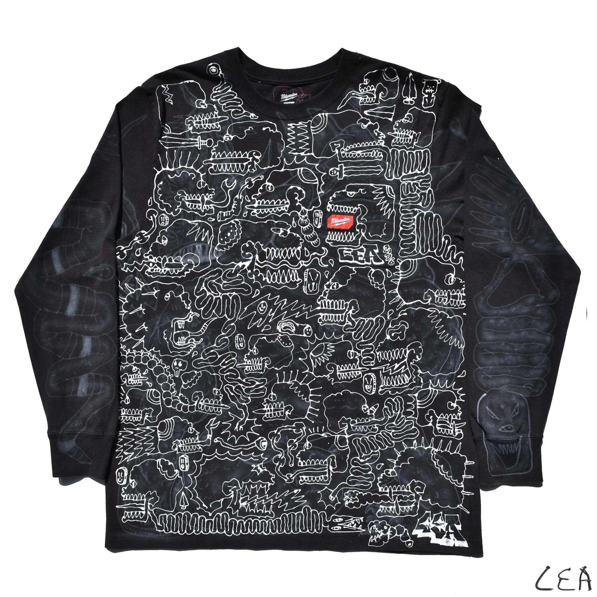 Playera manga larga Milwaukee intervenida