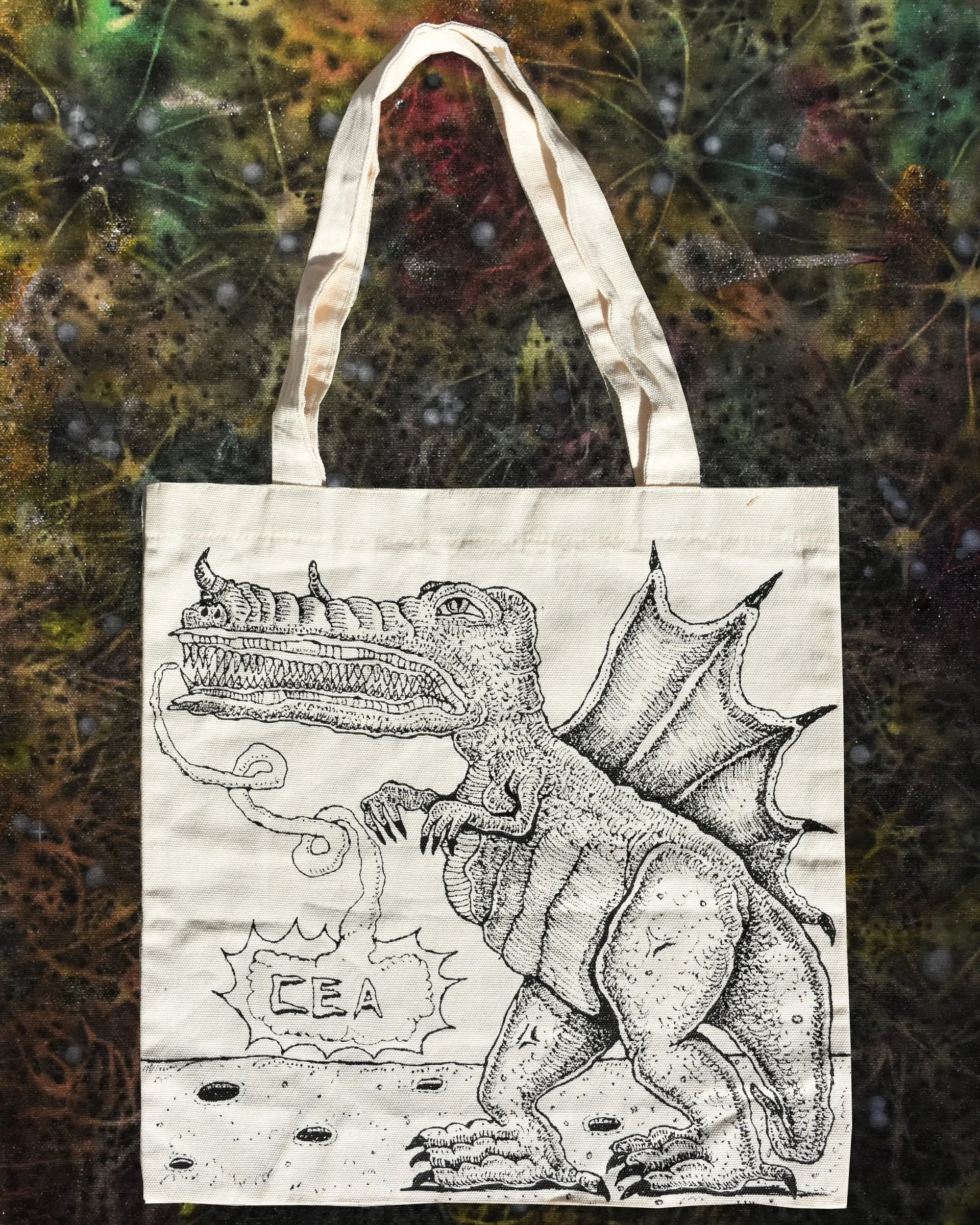 Totebag de loneta intervenida